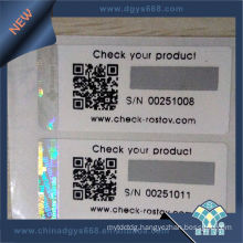 Custom-Made China Self Adhesive Hot Stamped Hologram Foil Stickers